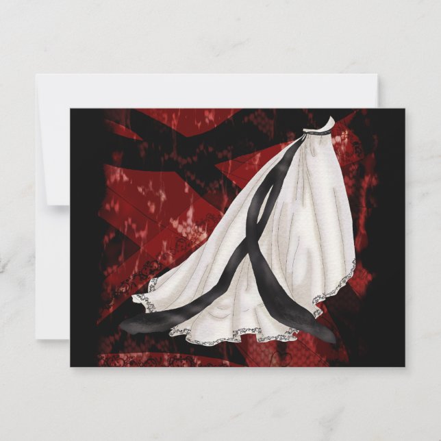 Carte Mariage noir et blanc (Devant)