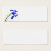 Carte mariage Nom du lieu - fleur d'iris violet (Devant & derrière)