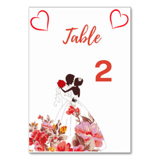 Carte Mariage Numéro de tableau