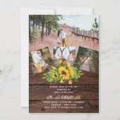 Carte Mariage occidental rustique tournesols photo Colla (Devant)