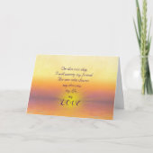 Carte Mariage Ocean Sunset (Devant)