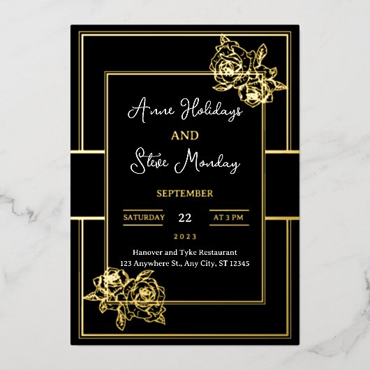 Carte Mariage or glamour (Recto)