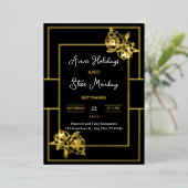 Carte Mariage or glamour (Debout devant)