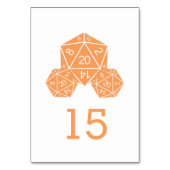 Carte Mariage orange D20 Dice (Dos)
