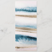 Carte Mariage ou carte programme en or bleu (Dos)