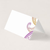 Carte Mariage Paisley Indian Purple and Gold (Dos)
