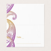 Carte Mariage Paisley Indian Purple and Gold (Extérieur déplié)