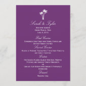 Carte Mariage Palm Trees - Violet (Devant)