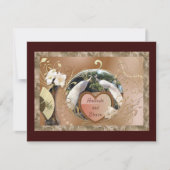 Carte Mariage Paon Blanc (Devant)