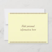 Carte Mariage Paon Blanc (Dos)