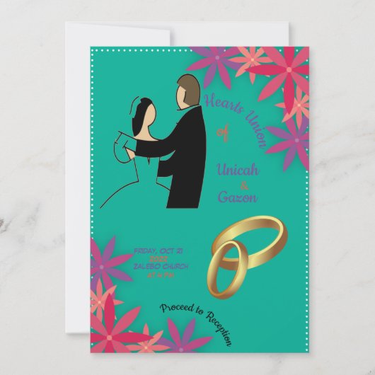 Carte Mariage papier Shimmer Champagne Sparkling (Devant)