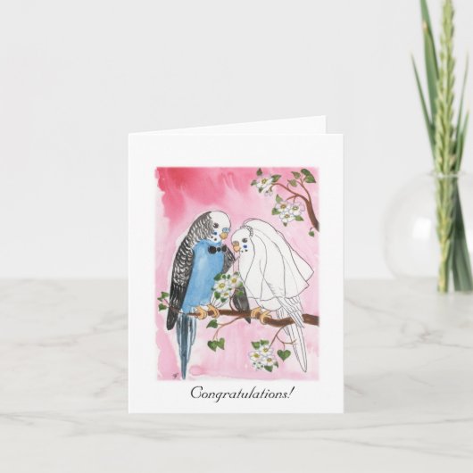 Carte Mariage Parakeet (Devant)