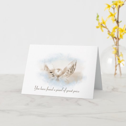 Carte Mariage Pearl In Seashell (Fleur jaune)