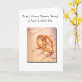 Carte Mariage personnalisable (Fleur jaune)
