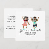 Carte Mariage personnalisé drôle ajouter une photo de ma (Devant / Derrière)