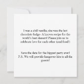 Carte Mariage personnalisé drôle ajouter une photo de ma (Dos)