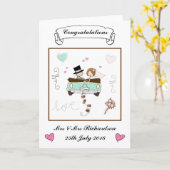 Carte Mariage personnalisée (Fleur jaune)