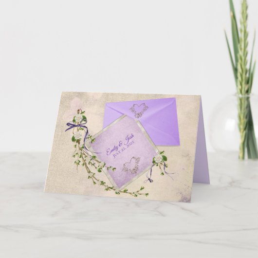 carte mariage personnalisée avec citation inspiran (Devant)