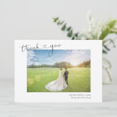 Carte Mariage personnalisée Merci Heart (Debout devant)