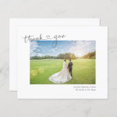 Carte Mariage personnalisée Merci Heart (Devant / Derrière)