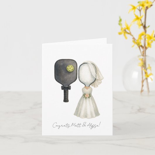 Carte Mariage personnalisée pour les amateurs de P (Fleur jaune)