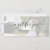 Carte Mariage Photo Business Cadeau Certificat Élégant (Devant)