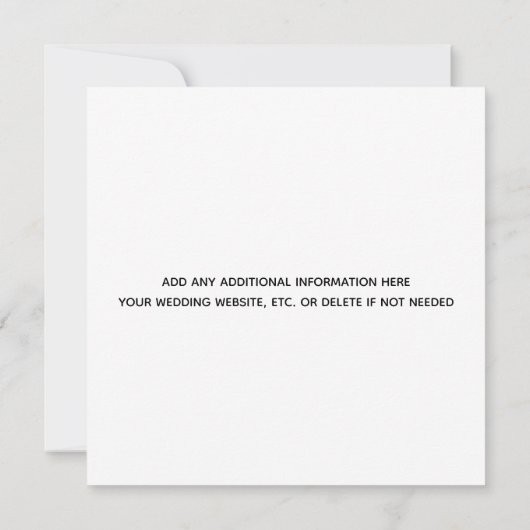 Carte Mariage Photo Calligraphie moderne Enregistrer la (Dos)