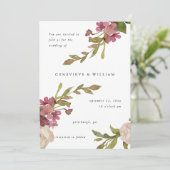 Carte Mariage photo classique Jardin aquarelle (Debout devant)