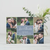 Carte Mariage photo Collage Merci plat| Dusty (Debout devant)