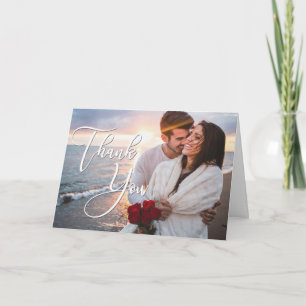 Carte Mariage photo de lune de miel moderne