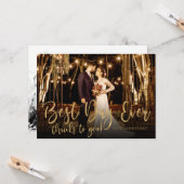 Carte Mariage photo de Merci de photos de la meilleure j (Devant/Arrière en situation)