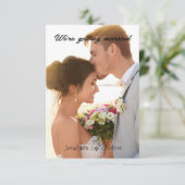 Carte Mariage photo de script moderne simple (Debout devant)