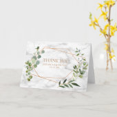 Carte Mariage photo en marbre Eucalyptus géométrique cui (Fleur jaune)