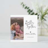 Carte Mariage photo minimal moderne Enregistrer la date (Debout devant)