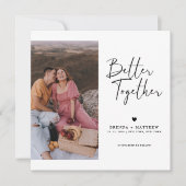 Carte Mariage photo minimal moderne Enregistrer la date (Devant)