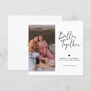 Carte Mariage photo minimal moderne Enregistrer la date