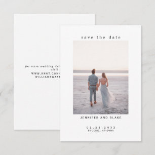 Carte Mariage photo minimaliste Enregistrer la date