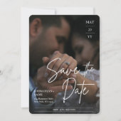Carte Mariage photo moderne élégant Enregistrer la date (Devant)