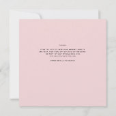 Carte Mariage PHOTO moderne Inviter QR CODE RSVP BlushPI (Dos)