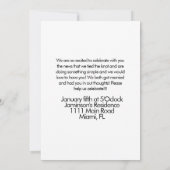 Carte Mariage photo noir blanc Script Moderne (Dos)