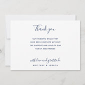 Carte Mariage photo noir moderne (Dos)