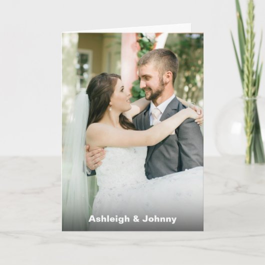 Carte Mariage photo personnalisé (Devant)