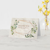 Carte Mariage photo Rustique géométrique Eucalyptus Birc (Fleur jaune)