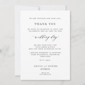 Carte Mariage photo simple en noir et blanc merci (Devant)