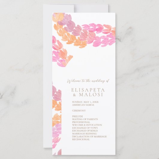Carte Mariage Pikake (Devant)