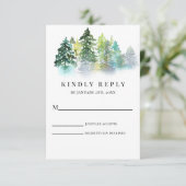 Carte Mariage Pine Crest RSVP (Debout devant)