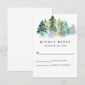 Carte Mariage Pine Crest RSVP (Devant / Derrière)