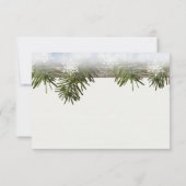 Carte Mariage Pine d'hiver et Snowflakes (Dos)