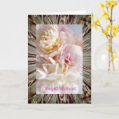 Carte Mariage Pink Peonies (Fleur jaune)