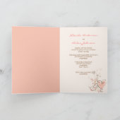 Carte Mariage Pink Sweet Heart & Butterfly Swirls (Intérieur)